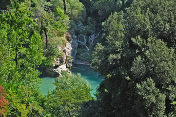 Tivoli - Parco Villa Gregoriana, vista sulle cascate del fiume Aniene