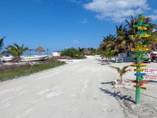 The beautiful beaches and wildlife of  the Mexican Isla Contoy, Holbox and Cozumel islands in the Gulf of Mexico