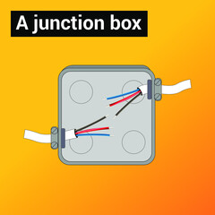 Vector illustration isolated a junction box