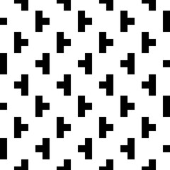 Seamless surface pattern design with mosaic ornament. Repeated puzzle figures background. Ethnic embroidery motif. Grid wallpaper. Digital paper for page fills, web designing, textile print. Vector.