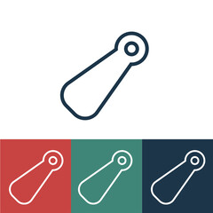 Linear vector icon with shoe horn