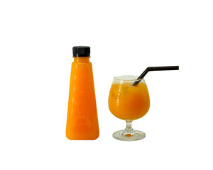 Orange juice and isolated on a white background