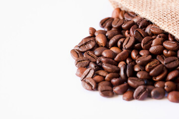 Coffee beans isolated with white background