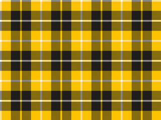 seamless yellow and black vector tartan check pattern