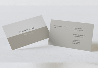 Horizontal Business Cards Mockup