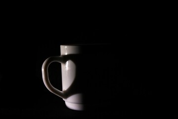 mug with a shadow of a heart