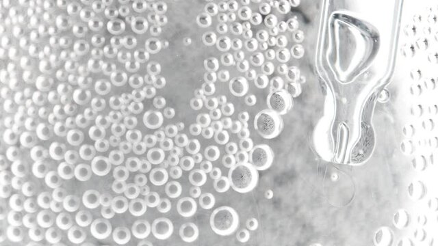 process of the in vitro fertilization of a female egg in laboratory, IVF procedure through the microscope lens, 4K