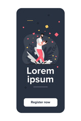 Young dad walking and carrying baby. New father admiring child flat vector illustration. Love, fatherhood, childcare concept for banner, website design or landing web page