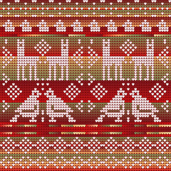 Red Gradient Colors Pattern of Christmas Sweater