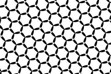 Ornament with elements of black and white colors.