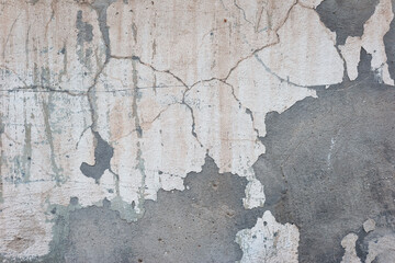 texture of street decorative plaster with cracks, warm shades