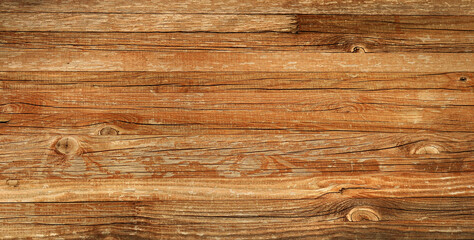 brown old wooden boards in an horizontal surface from a rustic house, or an ancient table of wood - textured steampunk wallpaper with damaged background panels