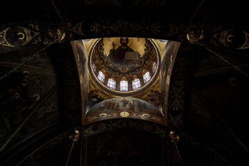 Parts of  interior the Church. icons and god.