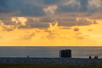 Vivid sunset over the Black Sea