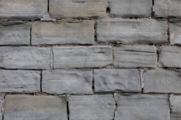 Alte graue Sandsteinmauer in Meersburg am Bodensee