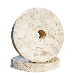Millstone isolated on white background