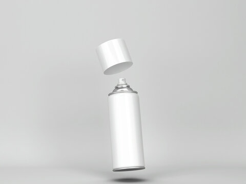 Blank aerosol tube mockup