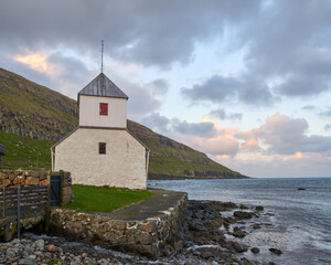 Olavskirkjan, Olafs Church. Kirkjuböur, Faroe Islands.