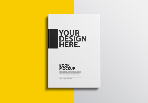 Book Mockup with Textured Hard Cover