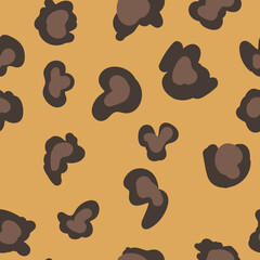 Animal print vector seamless pattern. Hand drawn exotic nature texture background.