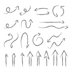 Arrow doodles vector collection. Set of Hand drawn vector arrows.