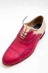 Rough preliminary mock-up of shoes for a client, markup for future design and paint testing