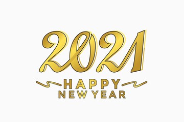 Naklejka premium 2021 happy Chinese new year logo text design Premium Vector