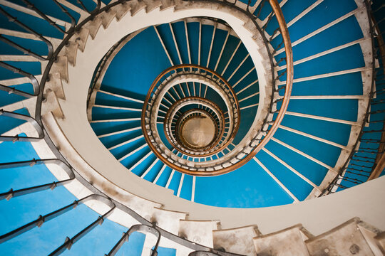 Blue staircase