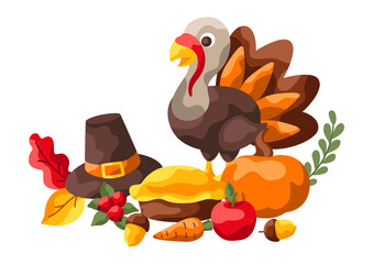 Happy Thanksgiving Day illustration.
