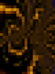 Golden dark abstract background with squares