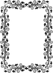 
floral frame silhouette