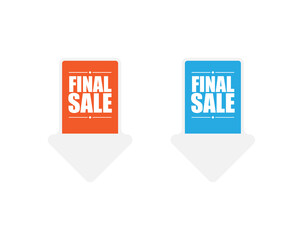 Banner design for final sale. Final sale badge design. Vector illustration.