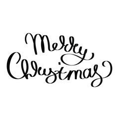 merry christmas lettering on the white background