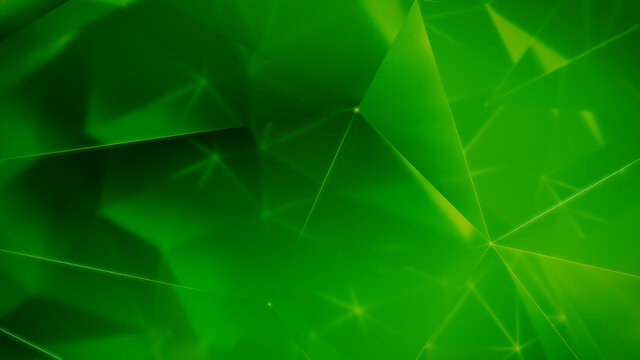 Futuristic, High Tech, green and yellow background, with network lines conveying a connectivity concept. 3D render