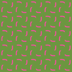 Vector seamless pattern texture background with geometric shapes, colored in pink, green colors.