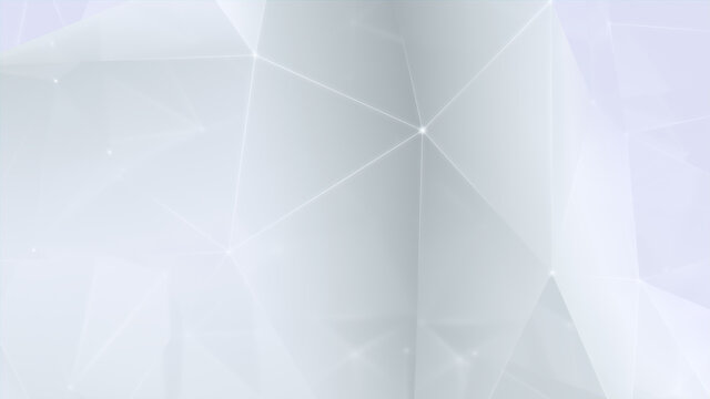 Futuristic, High Tech, white background, with network lines conveying a connectivity concept. 3D render