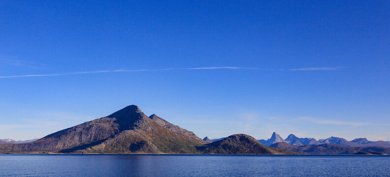 Sea And The Mountains In Ofoten Aeria