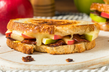 Homemade Bacon Apple Grilled Cheese Panini