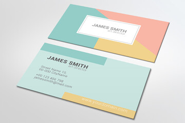 Minimalist professional pastel business card