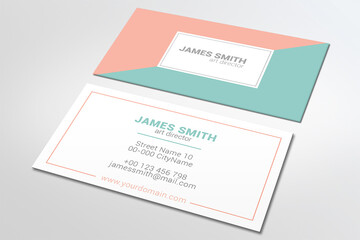 Minimalist professional pastel business card