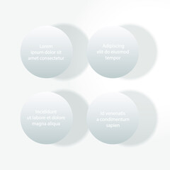 Fototapeta premium Set gray Speech bubbles/Cells for text placement on shaded background