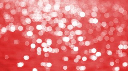 Abstract background with bokeh on a red bright background