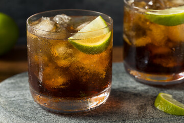 Boozy Refreshing Cuba LIbre Cocktail