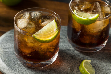 Boozy Refreshing Cuba LIbre Cocktail