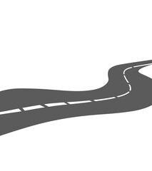 Fototapeta premium Road illustration on white background 