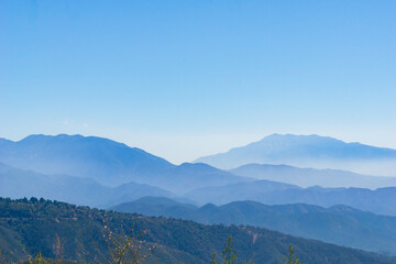 Blue mountain landscape backdrop
