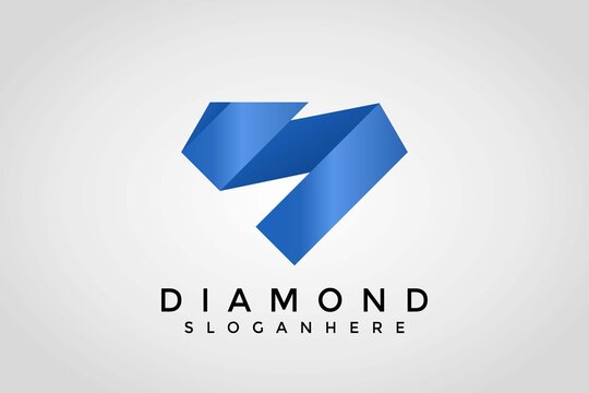 S Origami Logo. S Letter Diamond Icon Design Vector Illustration