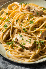 Homemade Chicken Fettuccine Alfredo Pasta