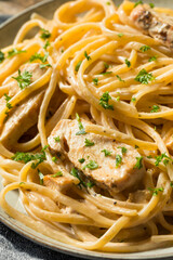 Homemade Chicken Fettuccine Alfredo Pasta