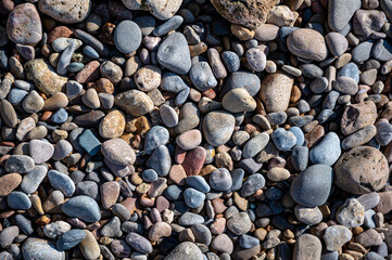 Pebbles and stones on a beach, Clevedon, Somerset, UK